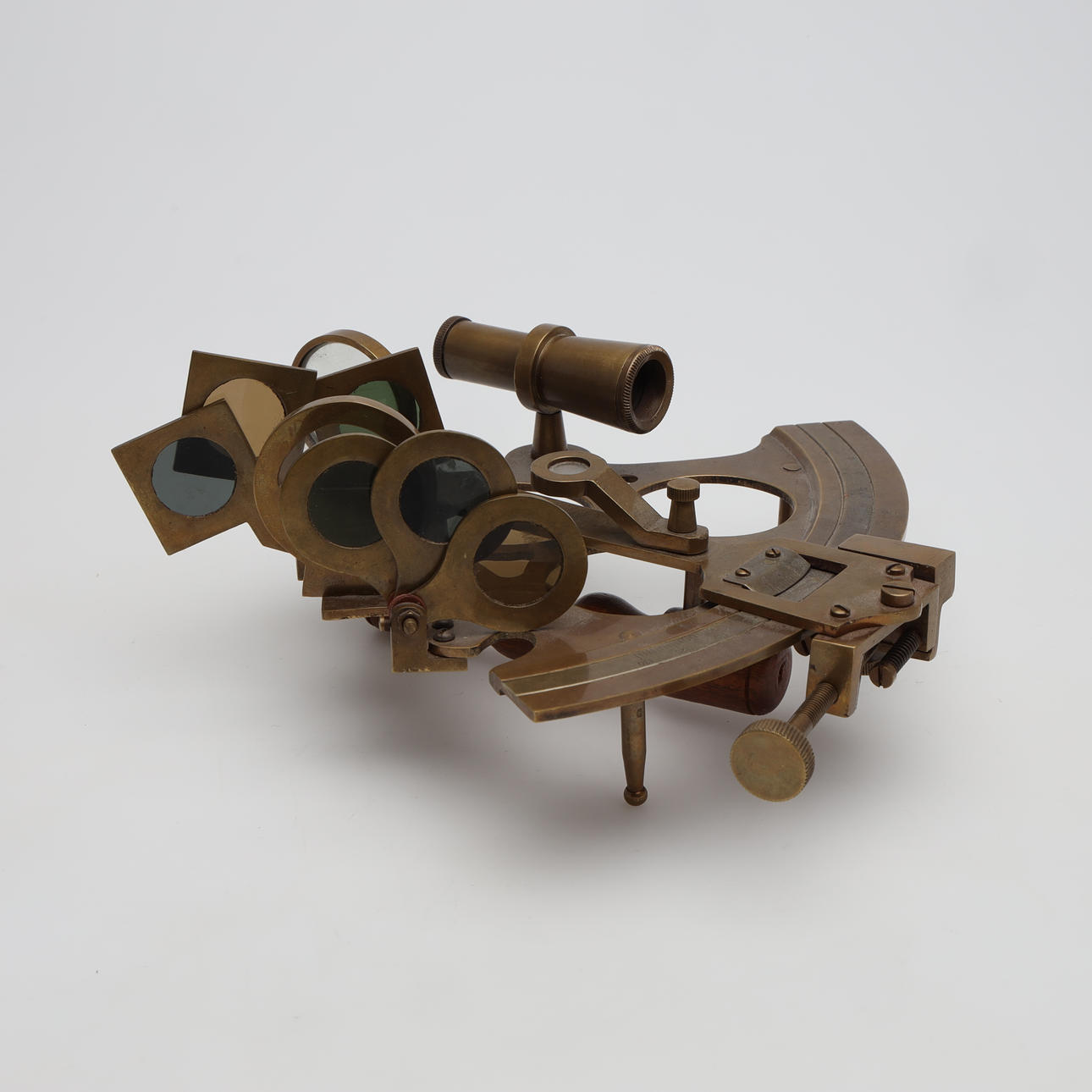SEXTANT, Messing, Holzgriff.