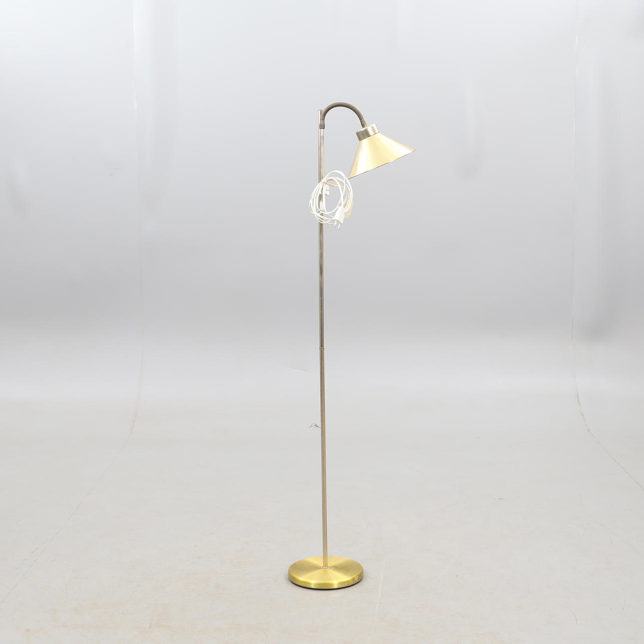 STEHLEUCHTE, beschriftet Belid, Messing, flexibler Arm.