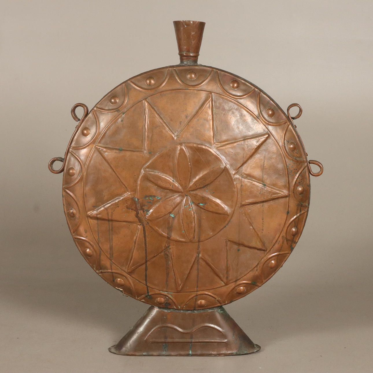 FLASKA, koppar, Nordafrika, omkring år 1900.