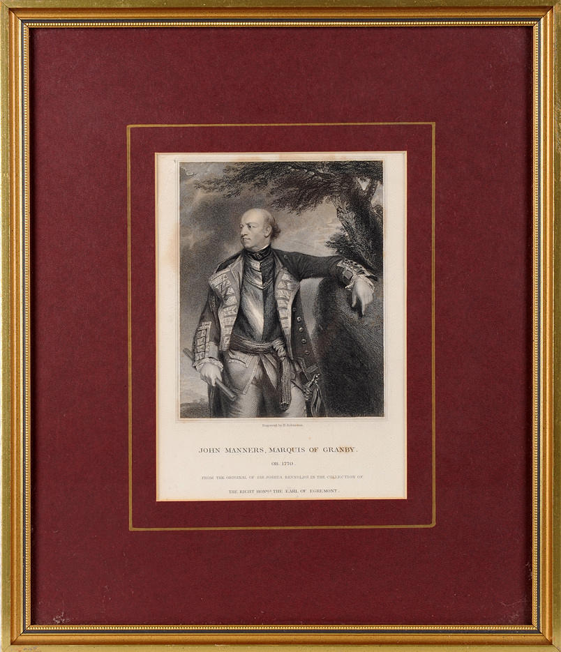 H. ROBINSON. John Manners, Markis av Granby. Stålgravyr, 1800-tal.