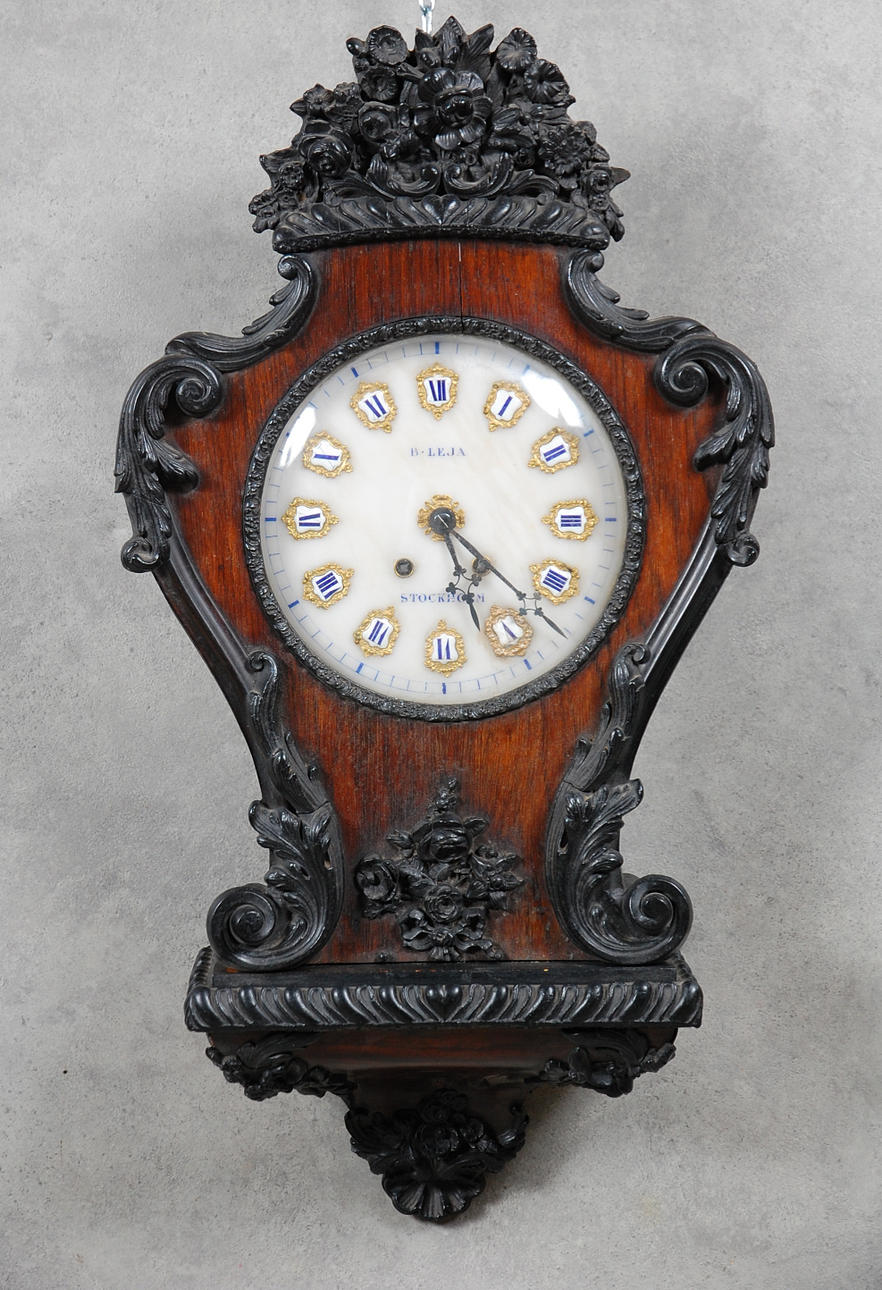 VÄGGUR, nyrokoko, B. Leja, Stockholm, 1800-tal.