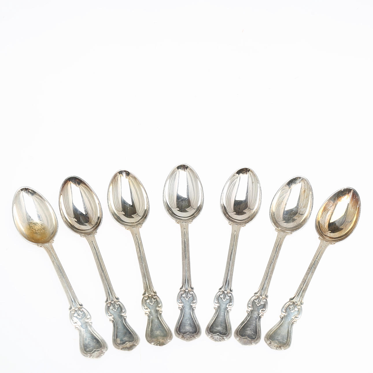 TESKEDAR i silver, 7 st, "Olga" Guldsmedsaktiebolaget Gab, Eskilstuna, 1987/88.