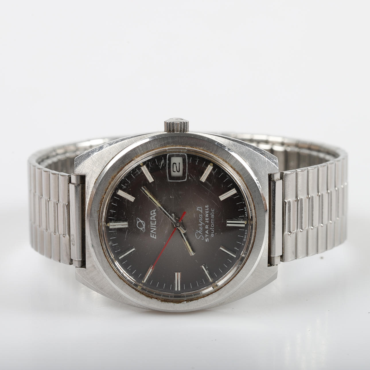 ARMBANDUHR, Enicar Sherpa D Automatic, Stahl.