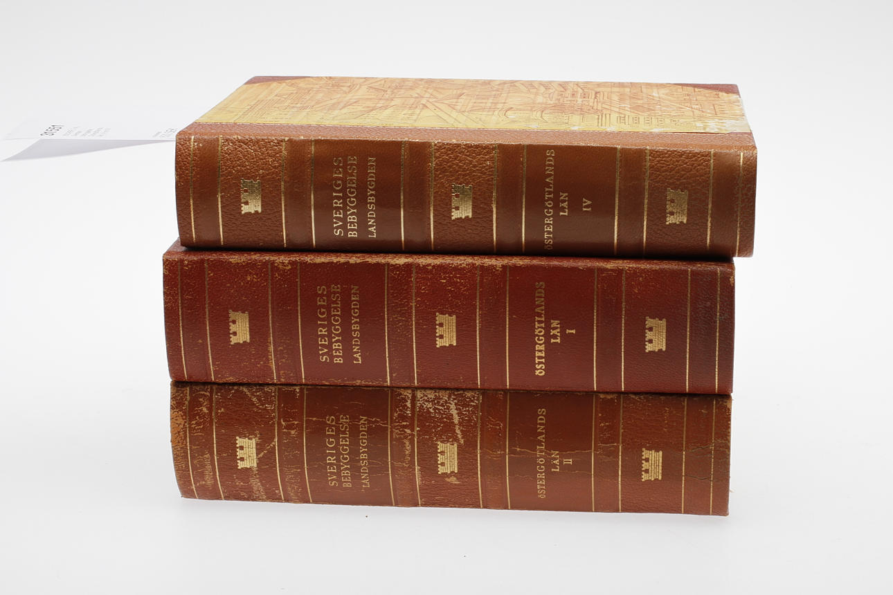 BÖCKER, 3 st, Sveriges bebyggelse, Östergötlands län I, II och IV.