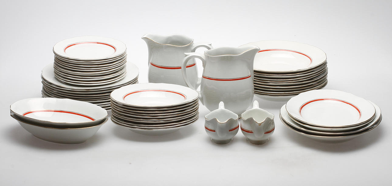 MATSERVIS, 53 delar, flintgods, Arabia, Finland.