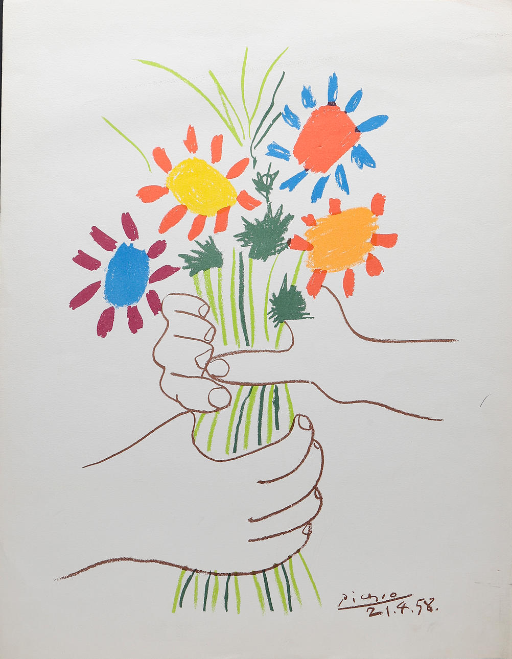 PABLO PICASSO. SEGÚN. “El ramo”.