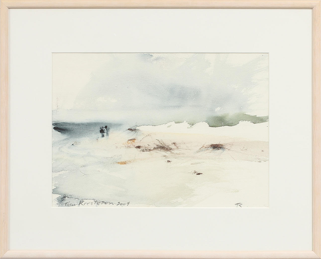 TOM KRESTESEN. Akvarell. Signerad.