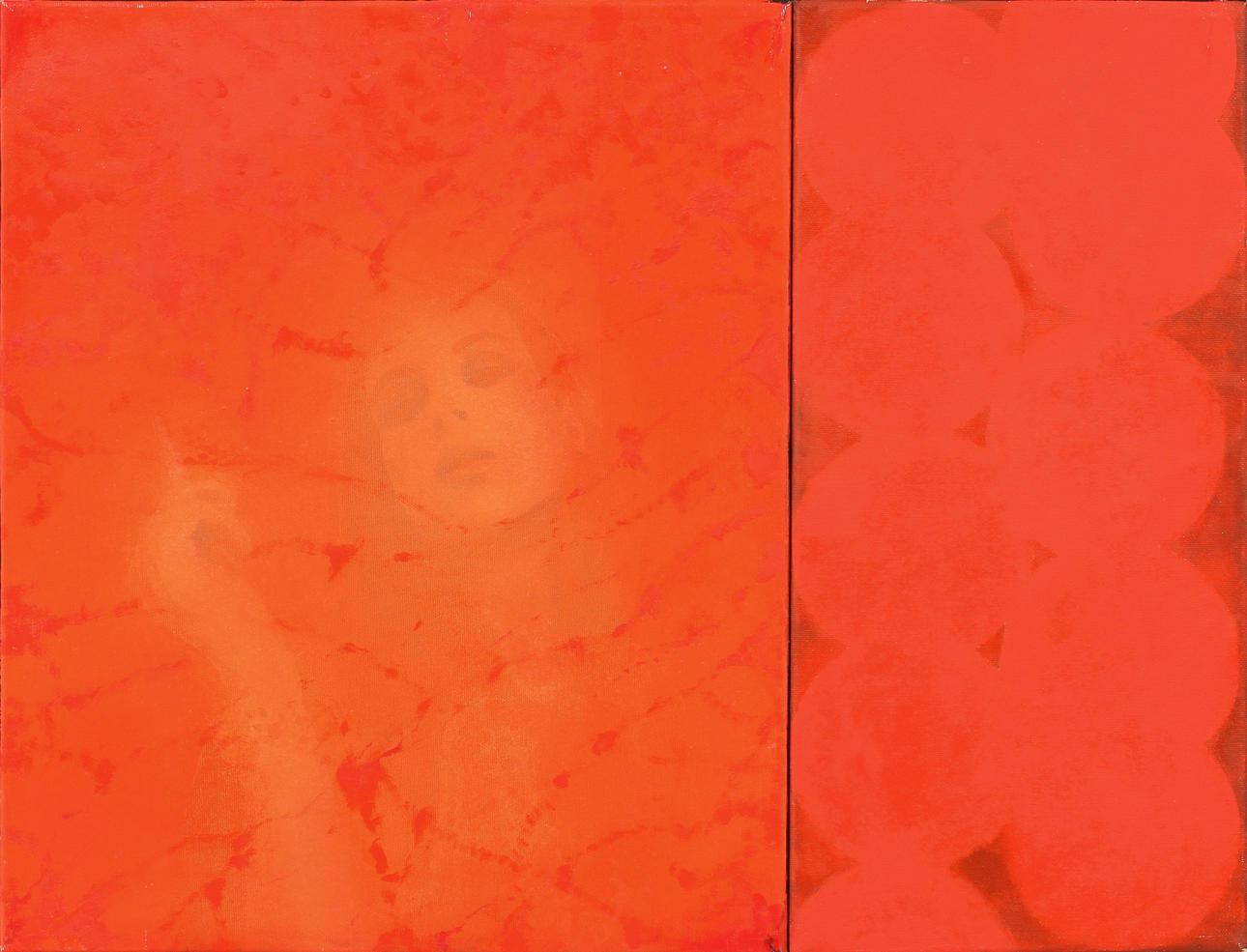 CHRISTER LIDHÄLL. "Bagatell och 10 cirklar", olja på duk, sign och daterad 2009.