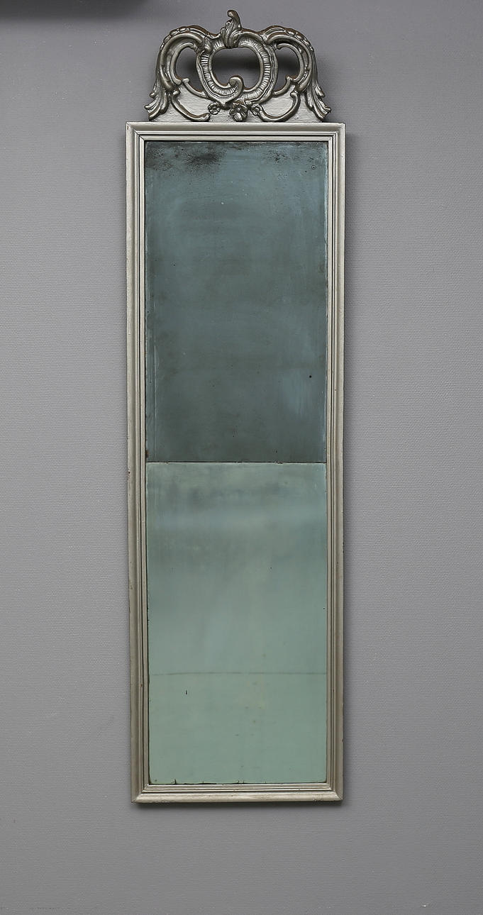 STOR SPEGEL med tvådelat glas, rokoko 1700-tal.