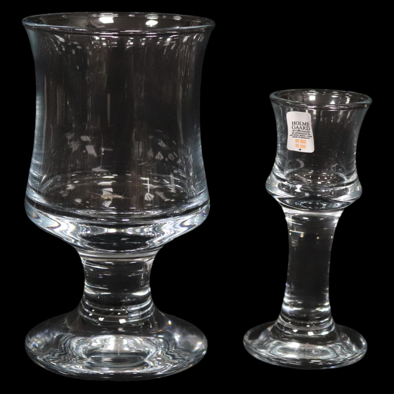 Glassæt, 12 dele, Holmegaard, Danmark.