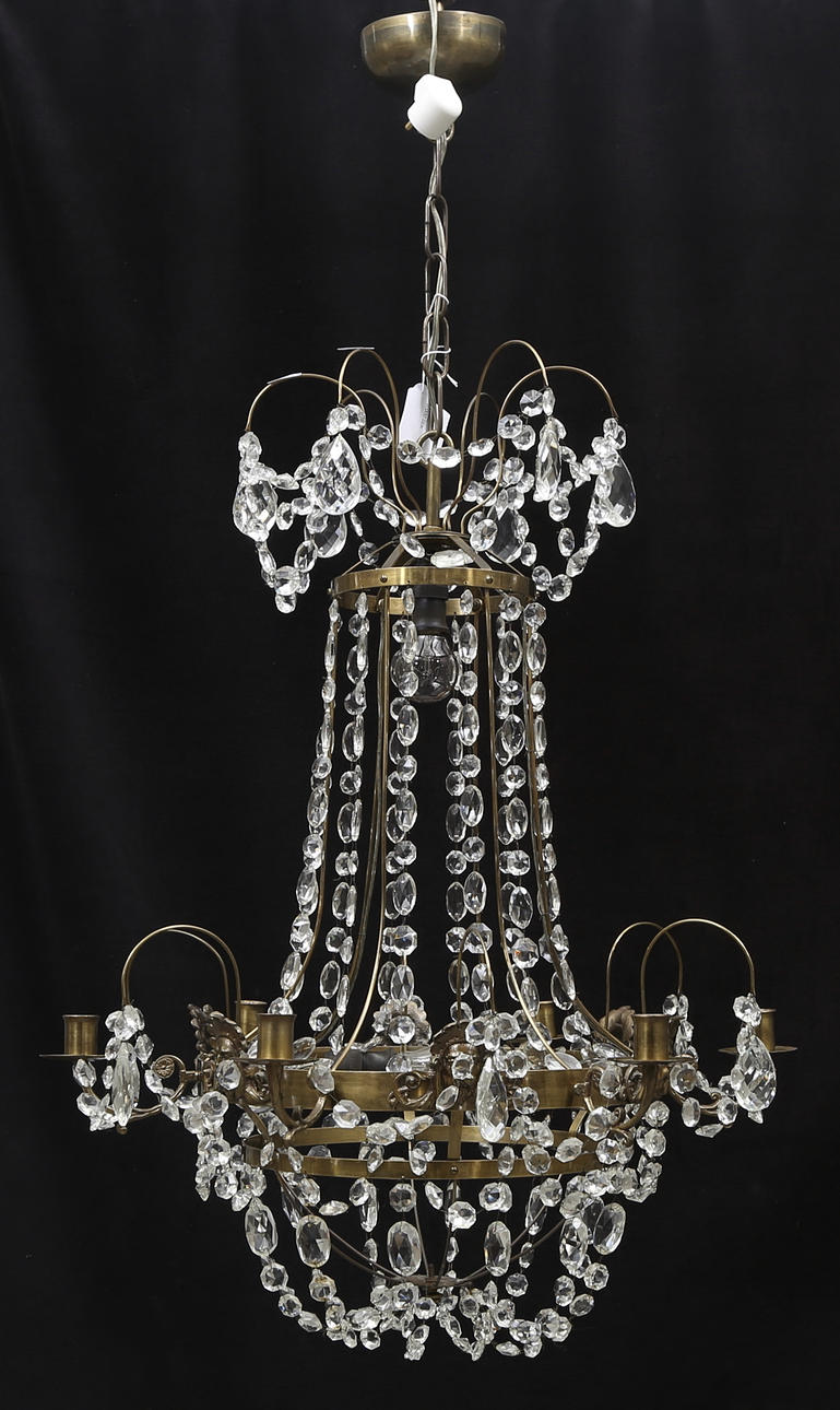 LJUSKRONA, empirestil, 1900-talets första hälft, total höjd ca. 93 cm.