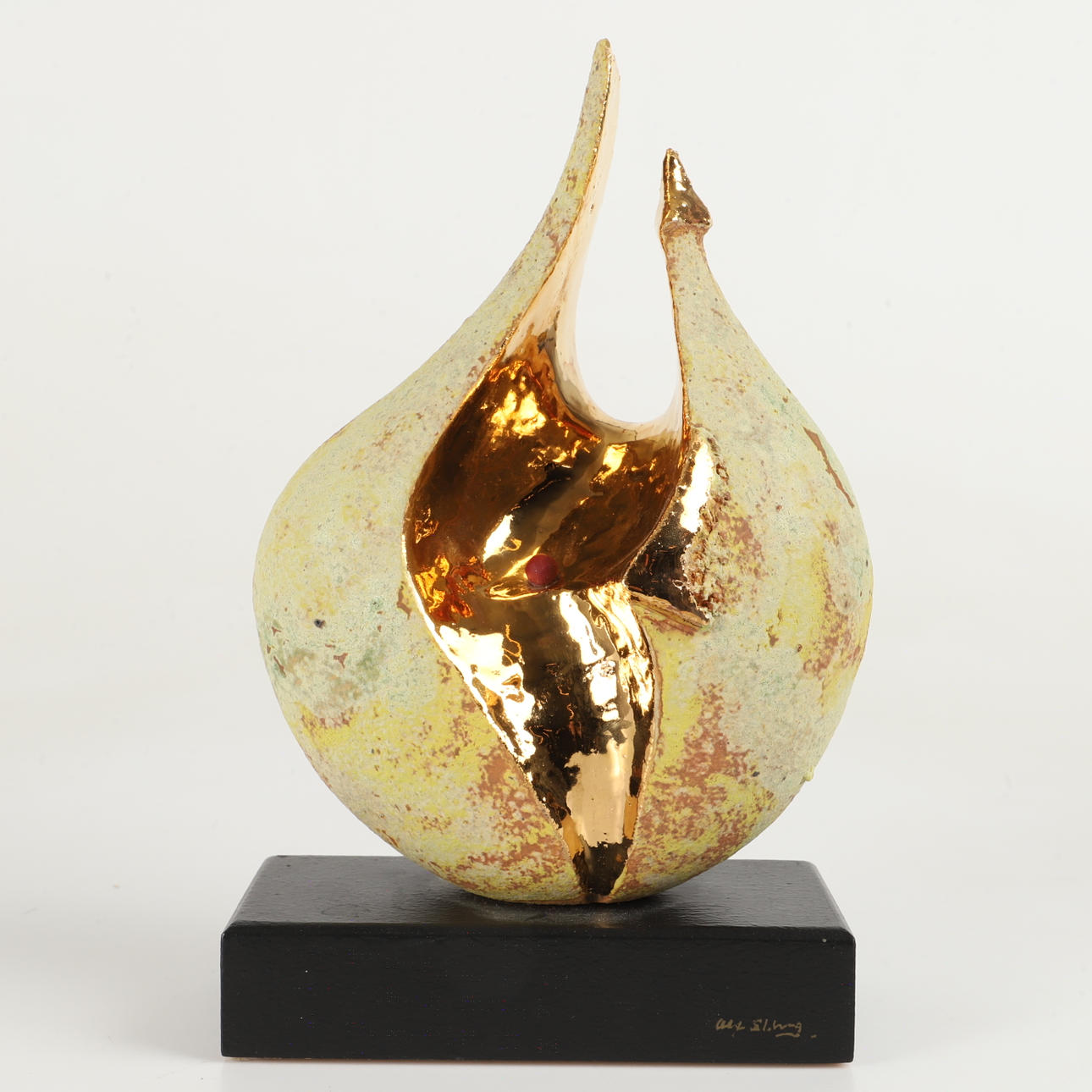 ALF EKBERG. Sculpture, stoneware, signed.