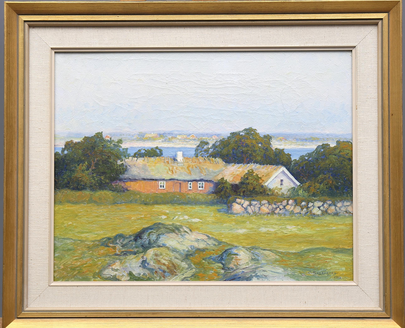 JEAN ROSENGREN. Motiv från Skälderviken, Olja på duk, signerad J Rosengrten och daterad 1926.