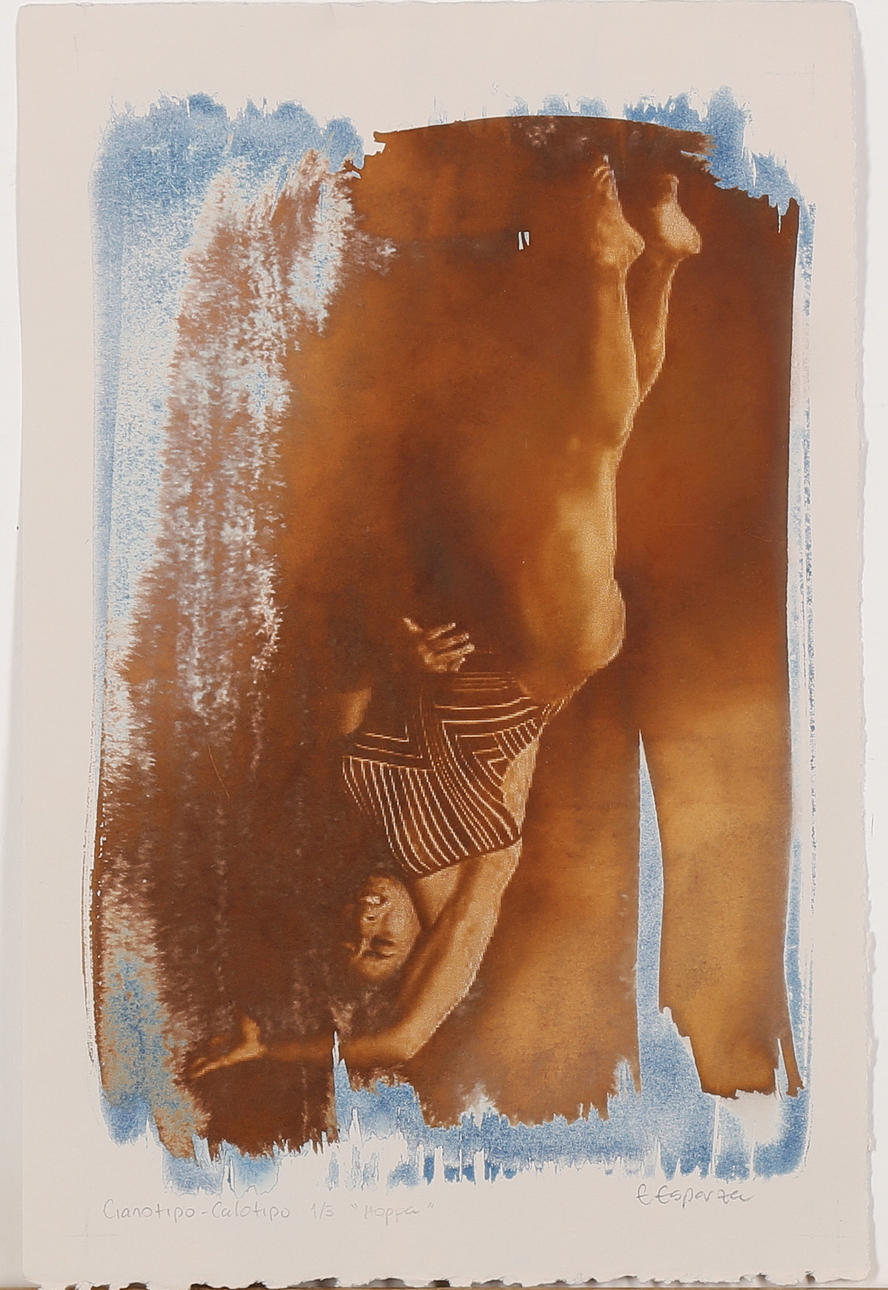 EVANGELINA ESPARZA. "Hoppa" grafiskt tryck, signerad E Esparza samt numrerad 1/3.