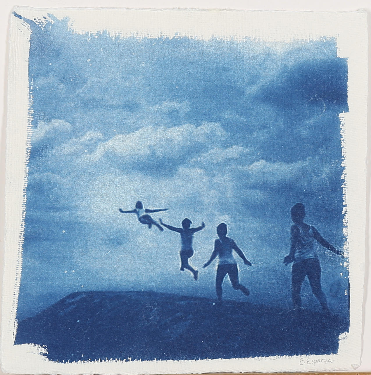 EVANGELINA ESPARZA. "Hoppa III" grafiskt tryck, signerad E Esparza, numrerad 1/3 samt daterad 2015.