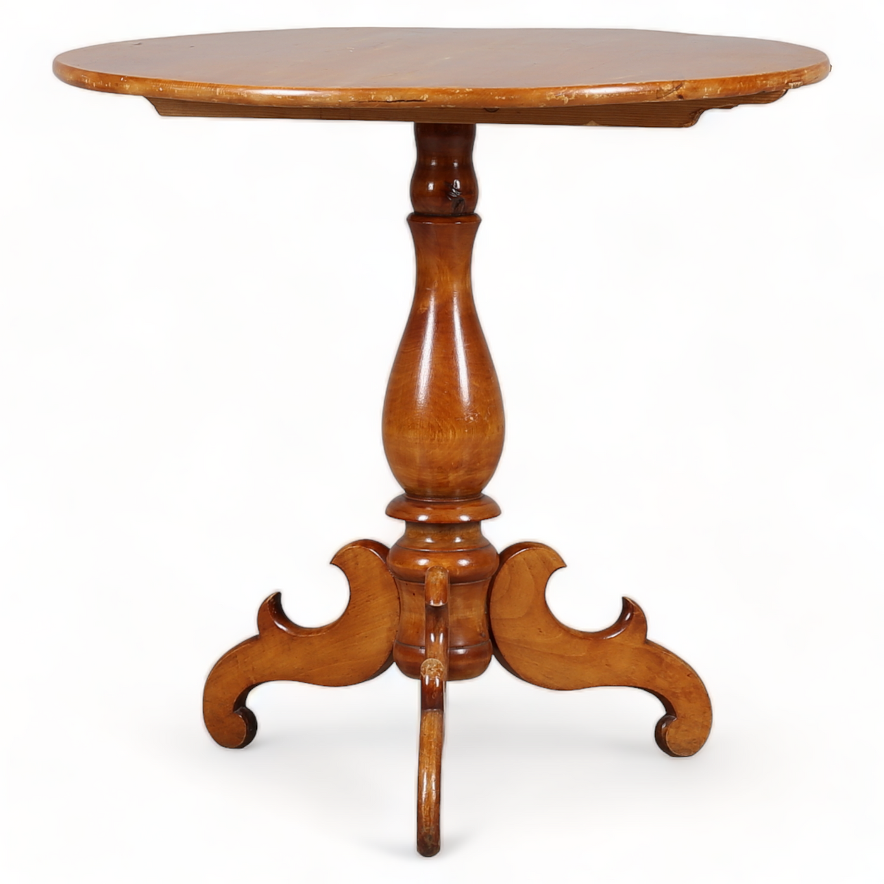 A 20th century birch folding table.