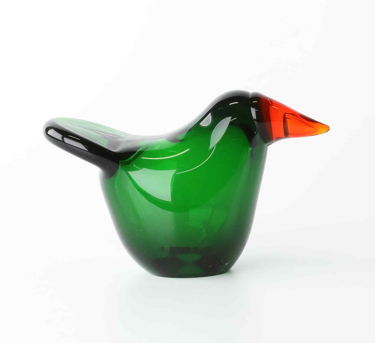 OIVA TOIKKA. a glass bird, “Sieppo” (“Flycatcher”), signed Oiva