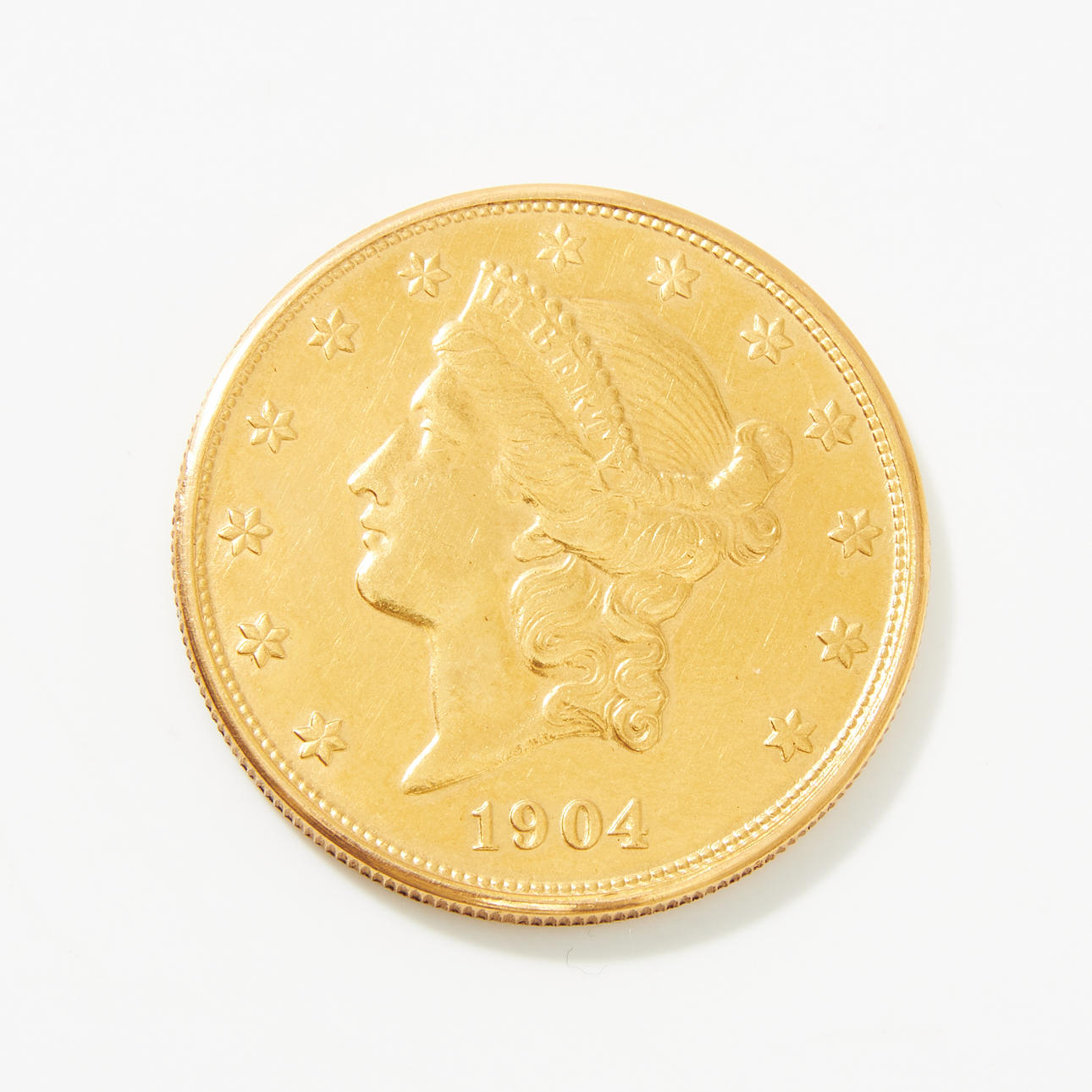 COIN, gold, 20 dollars, USA 1904.