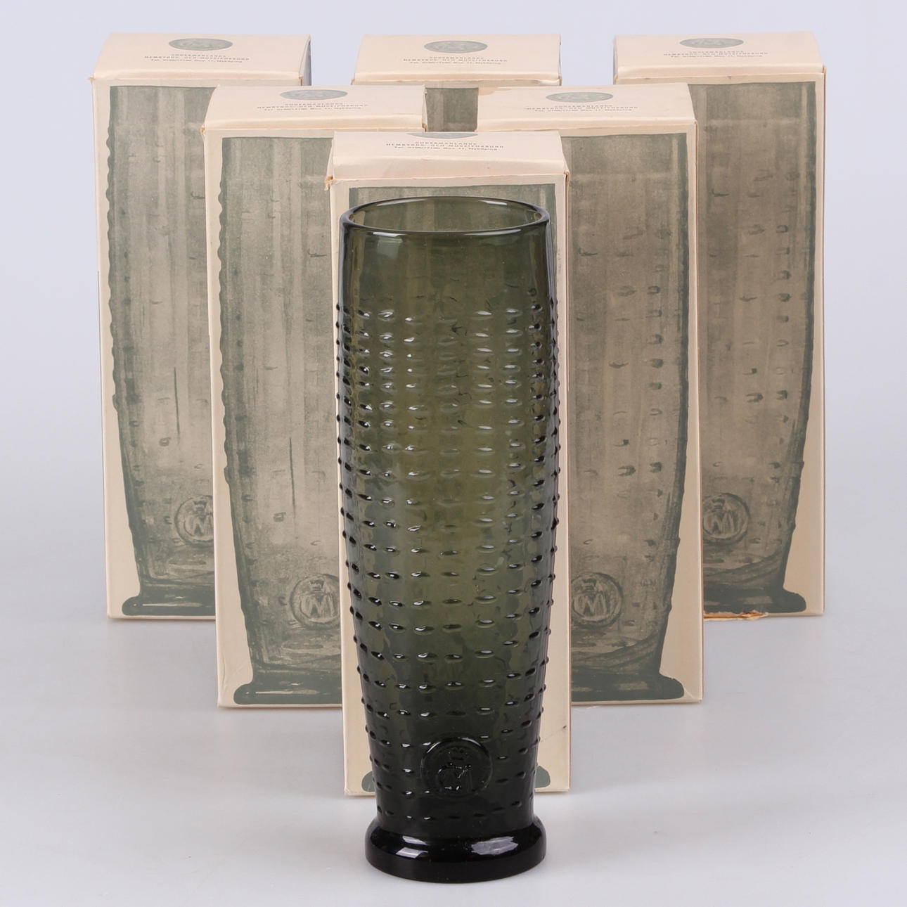 ÖLGLAS, 6 st. Hertig Carls glas, Reijmyre, 1900-tal.