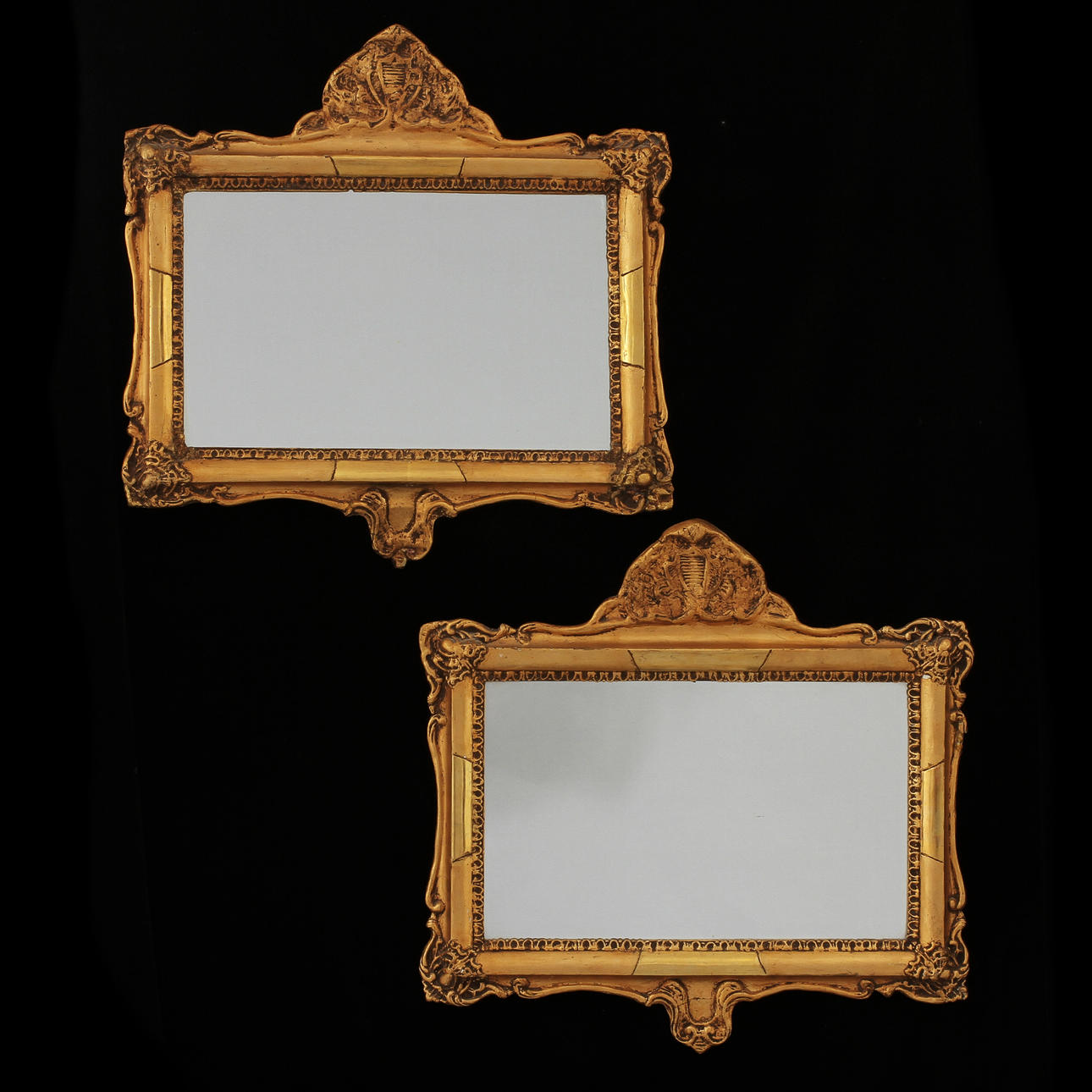 SPEGLAR, 2 st, 1800-talets andra hälft.