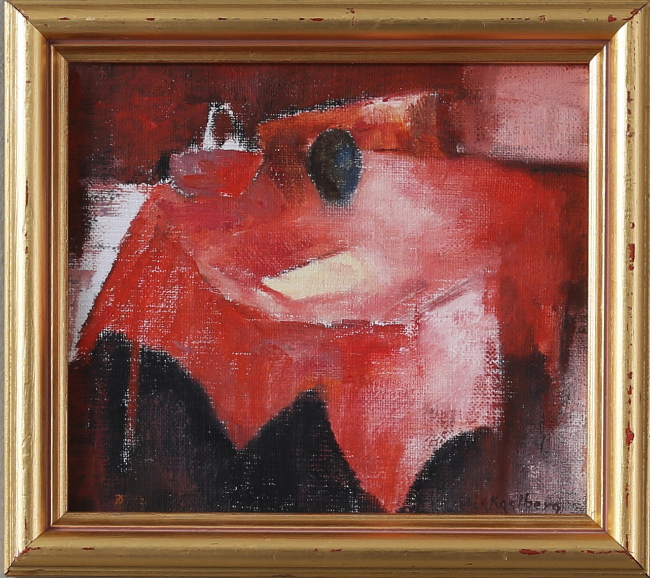 STIG KASTBERG. "Bordet", olja på duk, signerad.