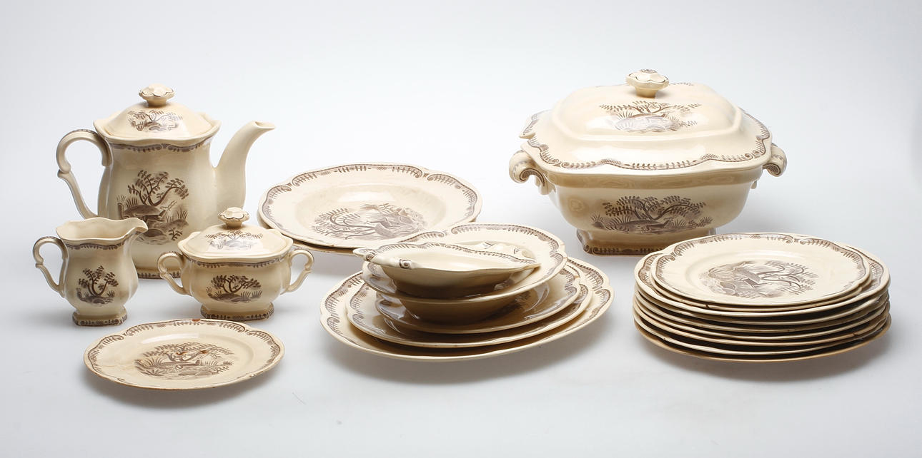 MATSERVIS, 21 delar, "Tibet", Arthur Percy, Gefle.