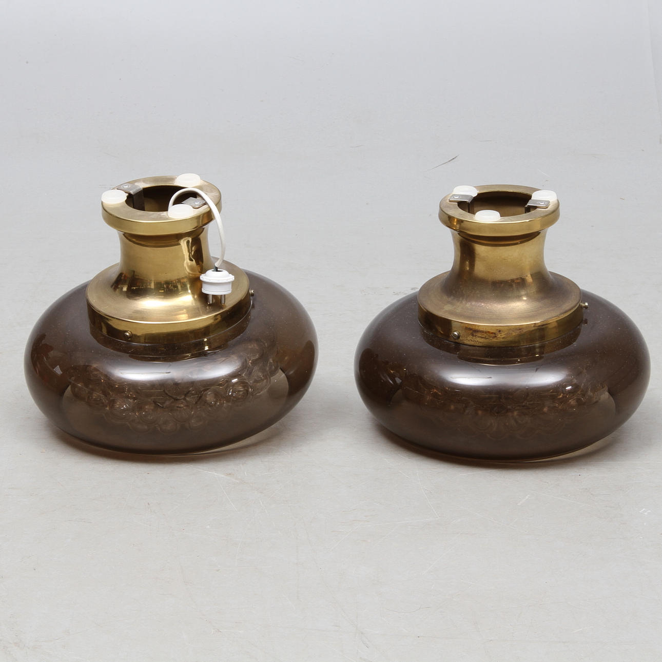 TAKLAMPOR, 2 st, glas, Carl Fagerlund, Orrefors.