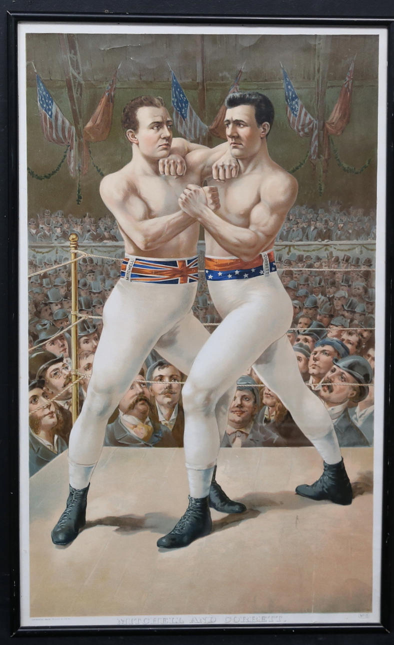PRINT, James J Corbett and Charles Mitchell, The Giles Co.