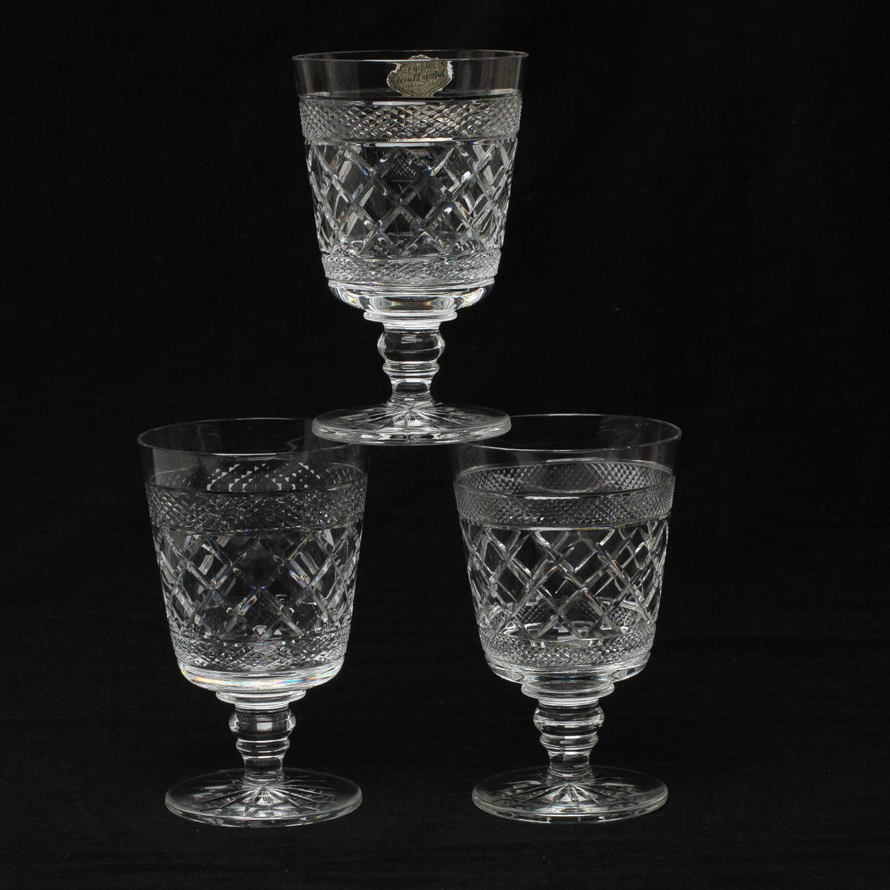 ÖLGLAS, 11 st, glas, slipad dekor, 1900-tal.