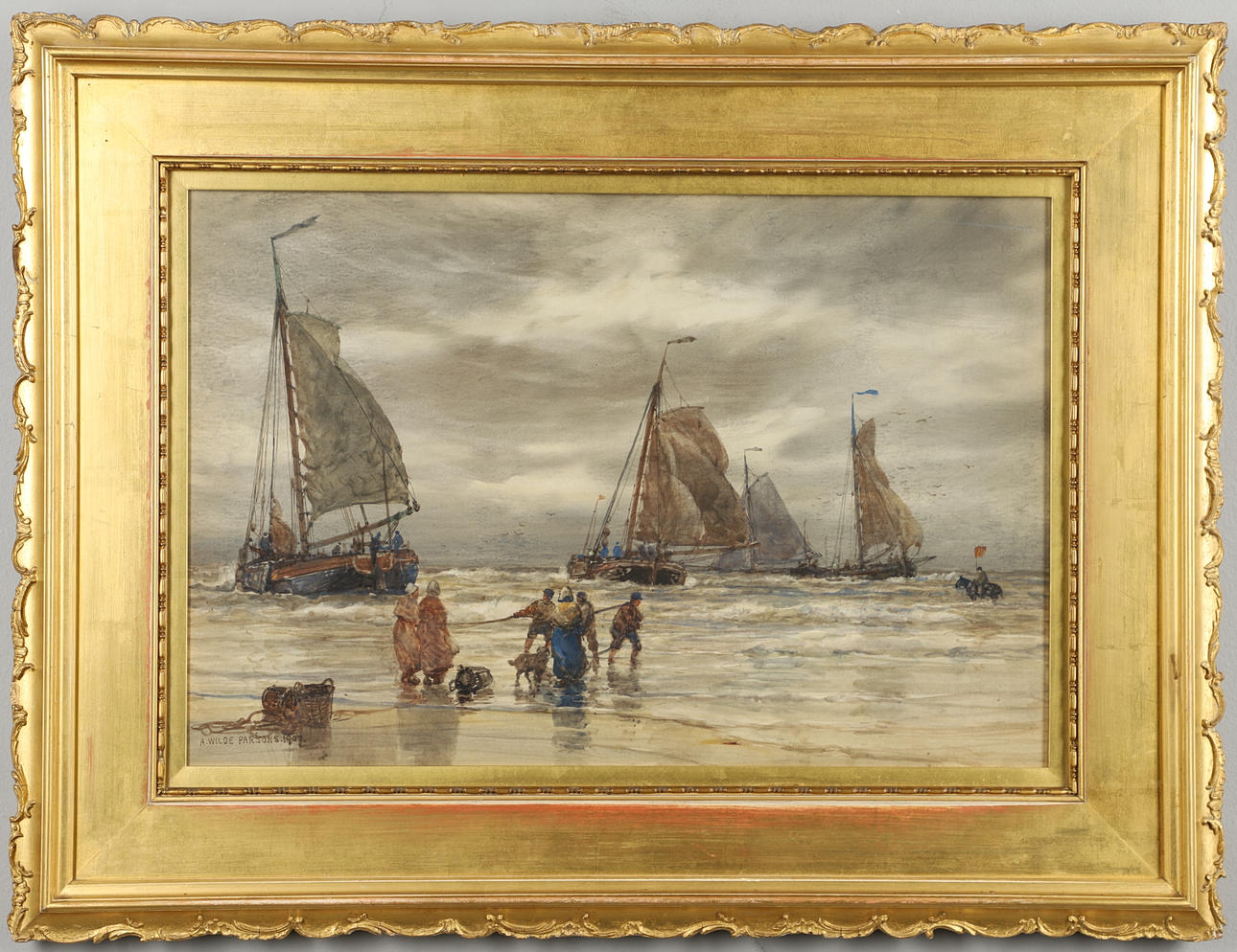ARTHUR WILDE PARSONS (1854-1931). DUTCH FISHING BOATS.