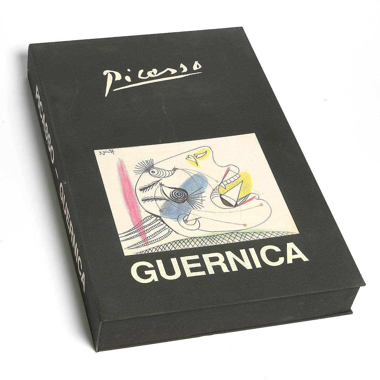 PABLO PICASSO. Konstmapp faksimil utgåva, "Guernica", IPC International Publishing Company, 109/298, 1990, 42 blad.