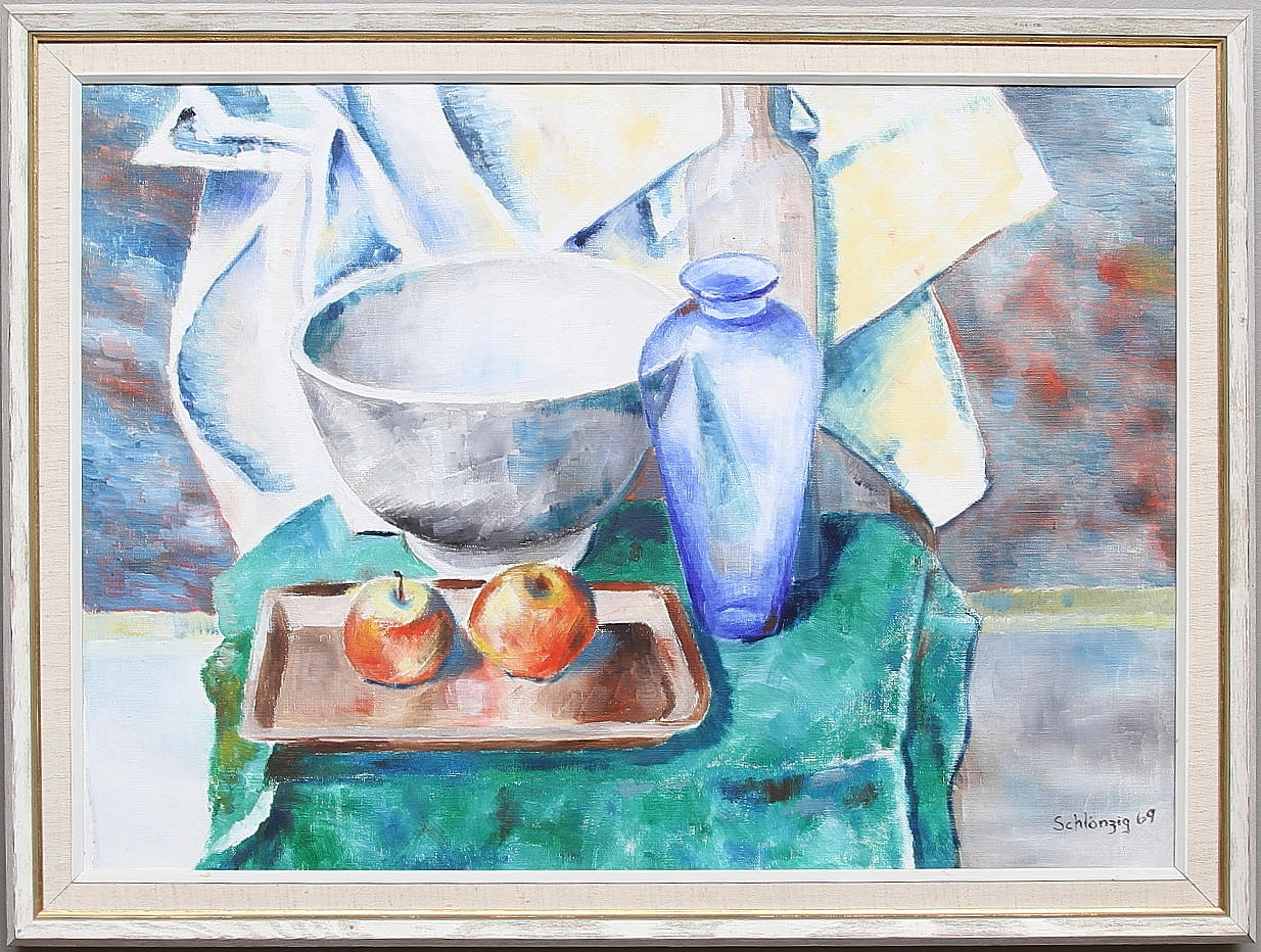 CLAES-ÅKE SCHLÖNZIG. Olja på duk, signerad och daterad 69.