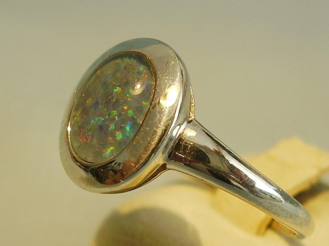 opal ring, silver 925 opal 1.2 ct.