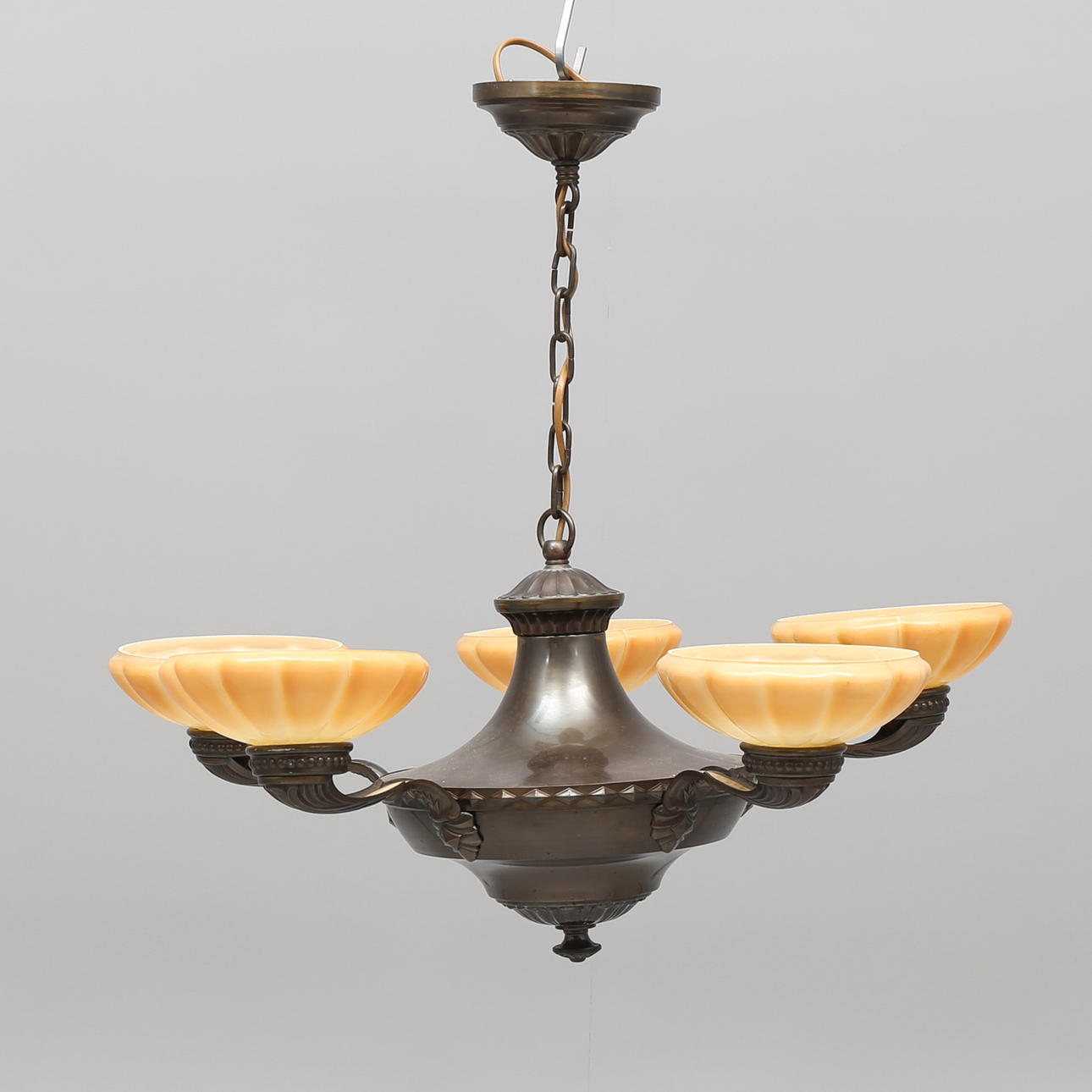 TAKLAMPA, 5-armad, 1900-talets första hälft.