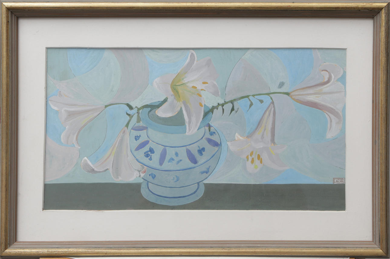 OIDENTIFIERAD KONSTNÄR. GOUACHE, på papper, signerad.