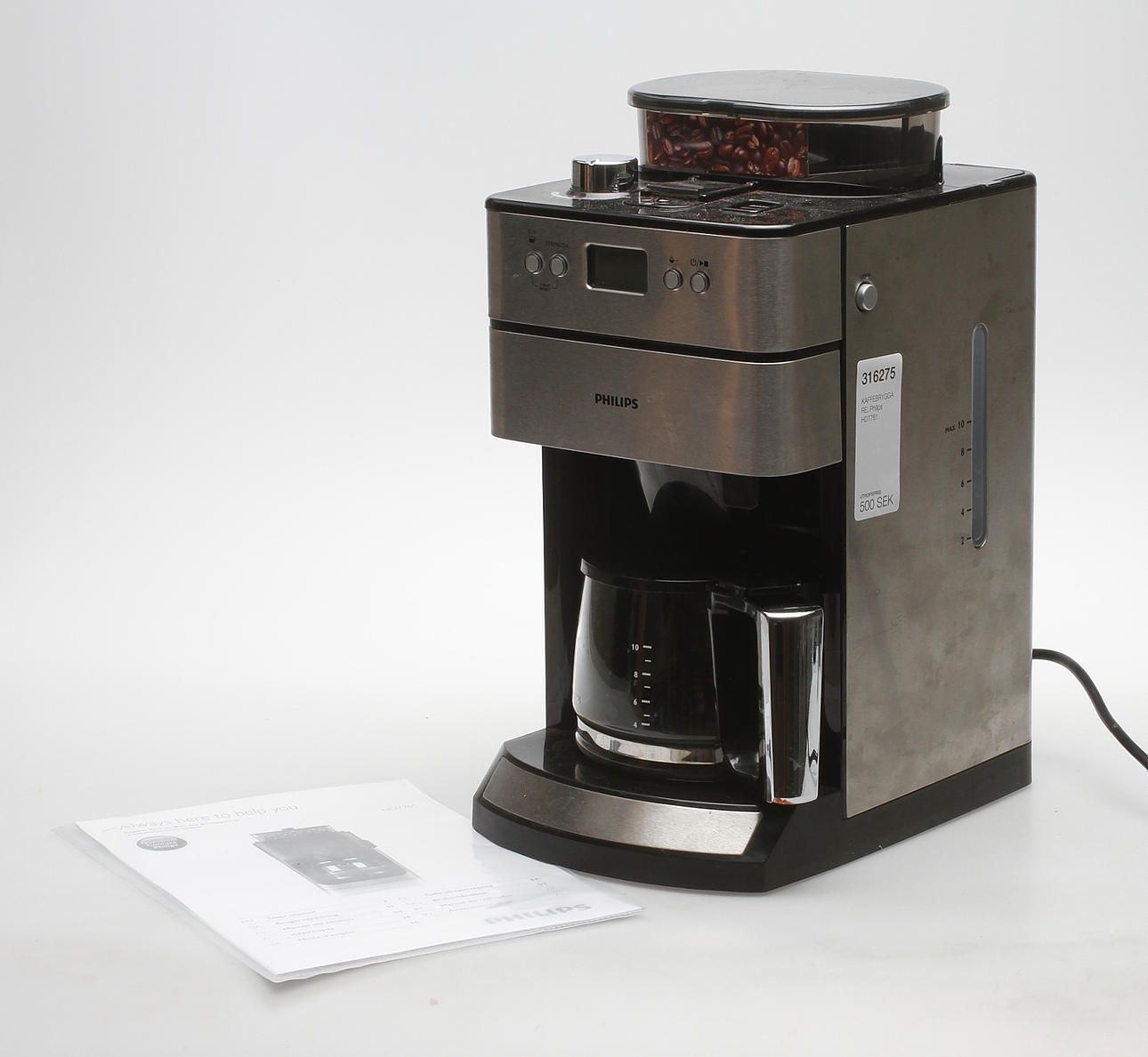 KAFFEBRYGGARE, Philips HD7761.