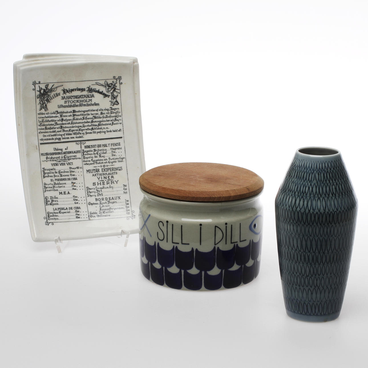 PARTI PORSLIN, 3 delar, Rörstrand, bla. Hertha Bengstson.