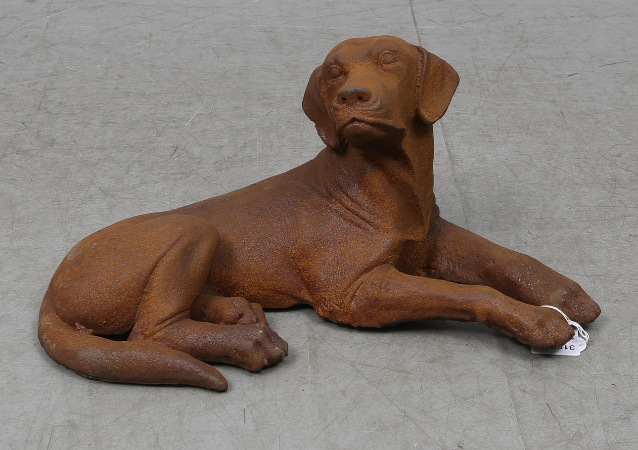 SKULPTUR, hund, gjutjärn, 2000-tal.