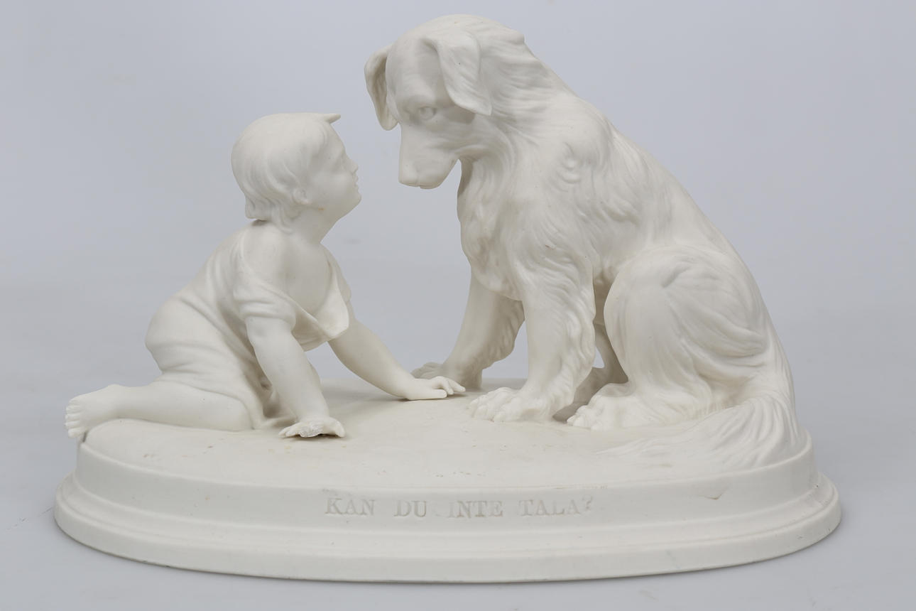 FIGURIN, parian, "Kan du inte tala?", Gustavsberg, 1918.