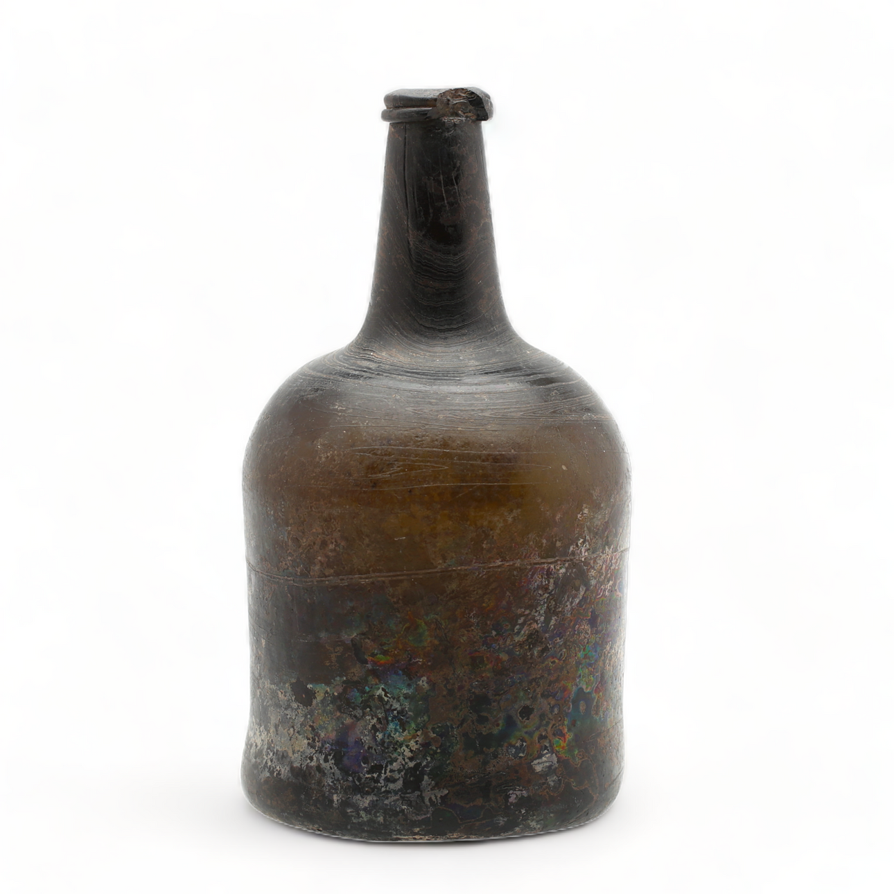 Eine Glasflasche, 18. Jahrhundert.