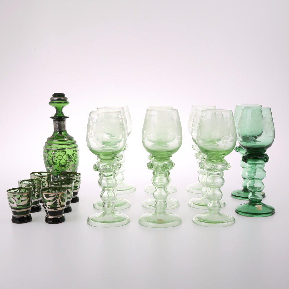 REMMARE 11 st + KARAFF med 6 glas.