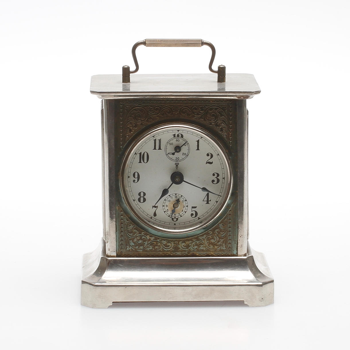 BORDSUR med VÄCKARKLOCKA, så kallad Jockerur, tidigt 1900-tal.