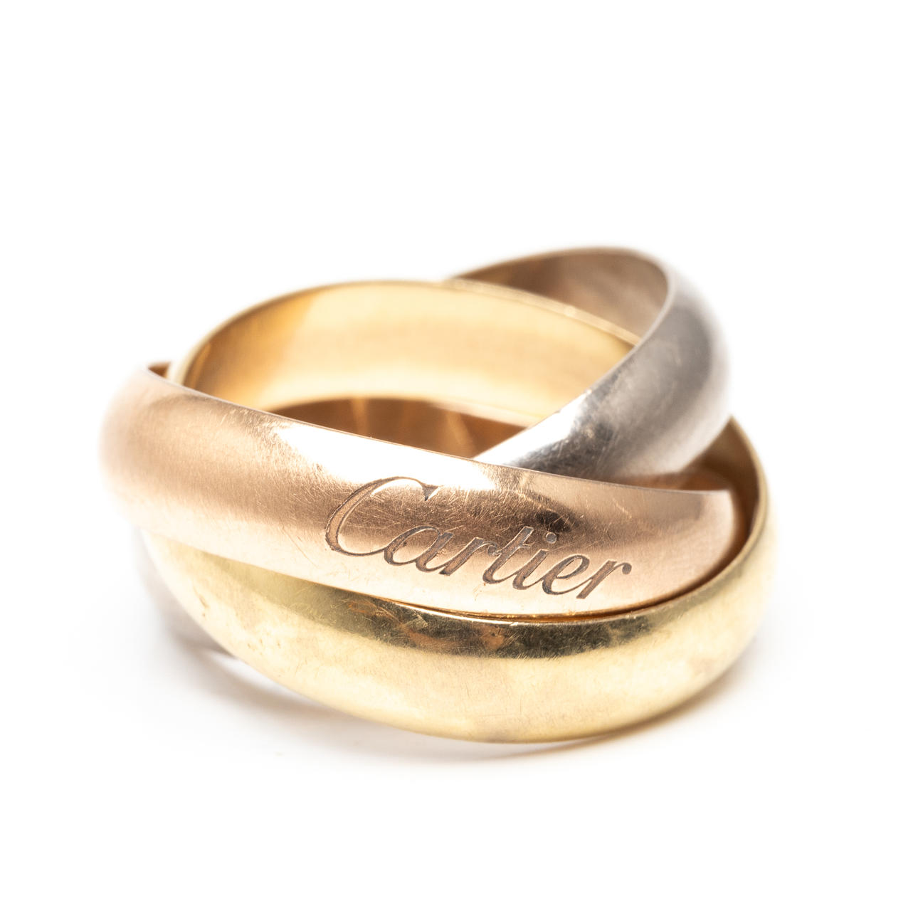 Ein CARTIER, Ring, „Trinity“, 18 Karat dreifarbiges Gold.