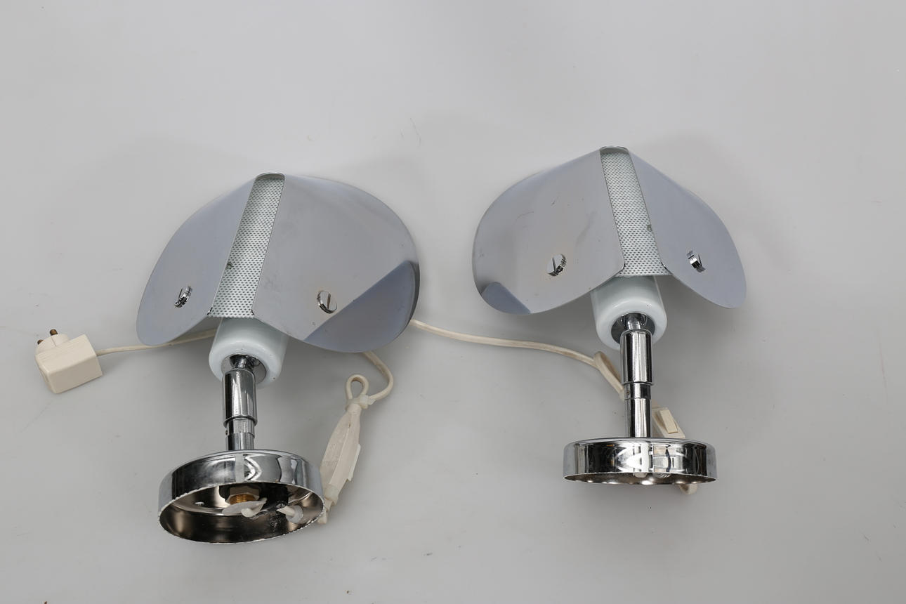 VÄGGLAMPOR, metall, 2 stycken, Aneta, 1900-talets andra hälft.