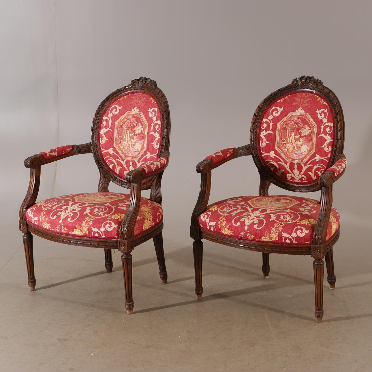 KARMSTOLAR, 1 par, gustaviansk stil.