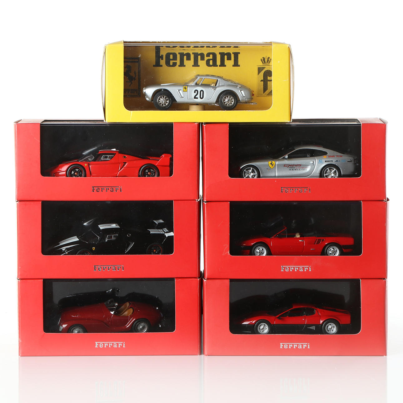 MODEL CARS, 7 PCS, Ferrari.