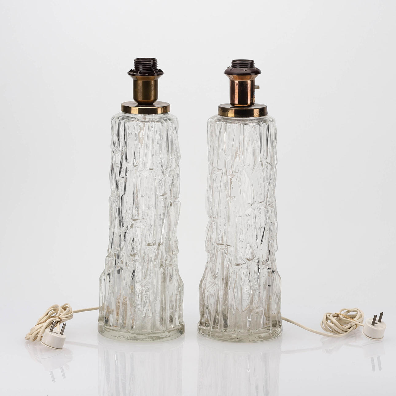 TISCHLAMPEN als Paar, Glas, Stilleuchte.