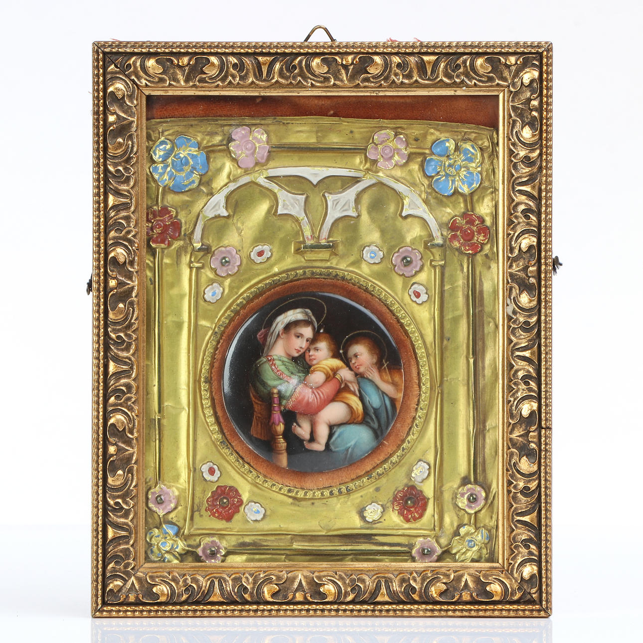 PORCELÆNSMALERI, Motiv efter Raphael „Madonna della sedia“.