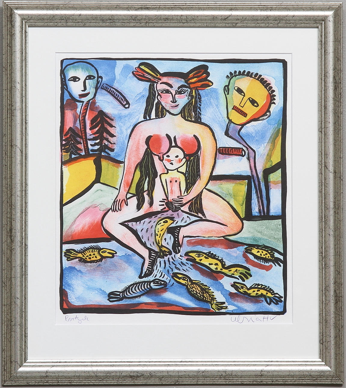 ULRICA HYDMAN-VALLIEN. Grafiskt blad, provtryck. Signerad.