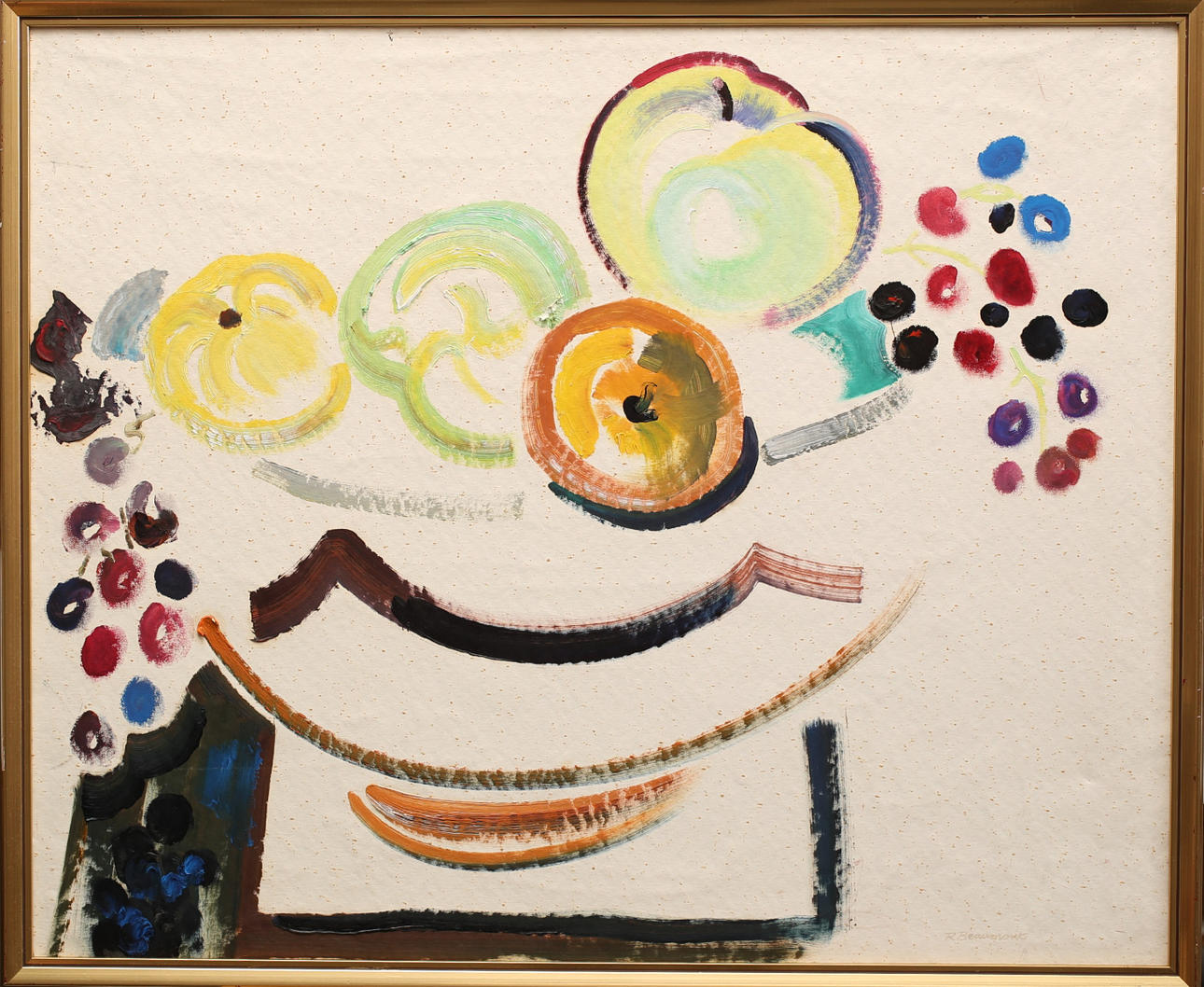 ROY ANTHONY BEAUMONT, Composition, mixed media, signed.